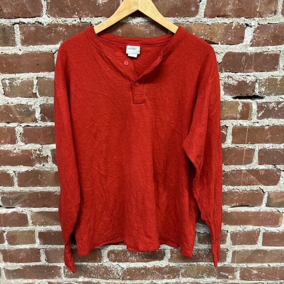 Vintage LL Bean River Driver's Shirt USA Wool Blend Red Two Layer Large T28 - Picture 1 of 3